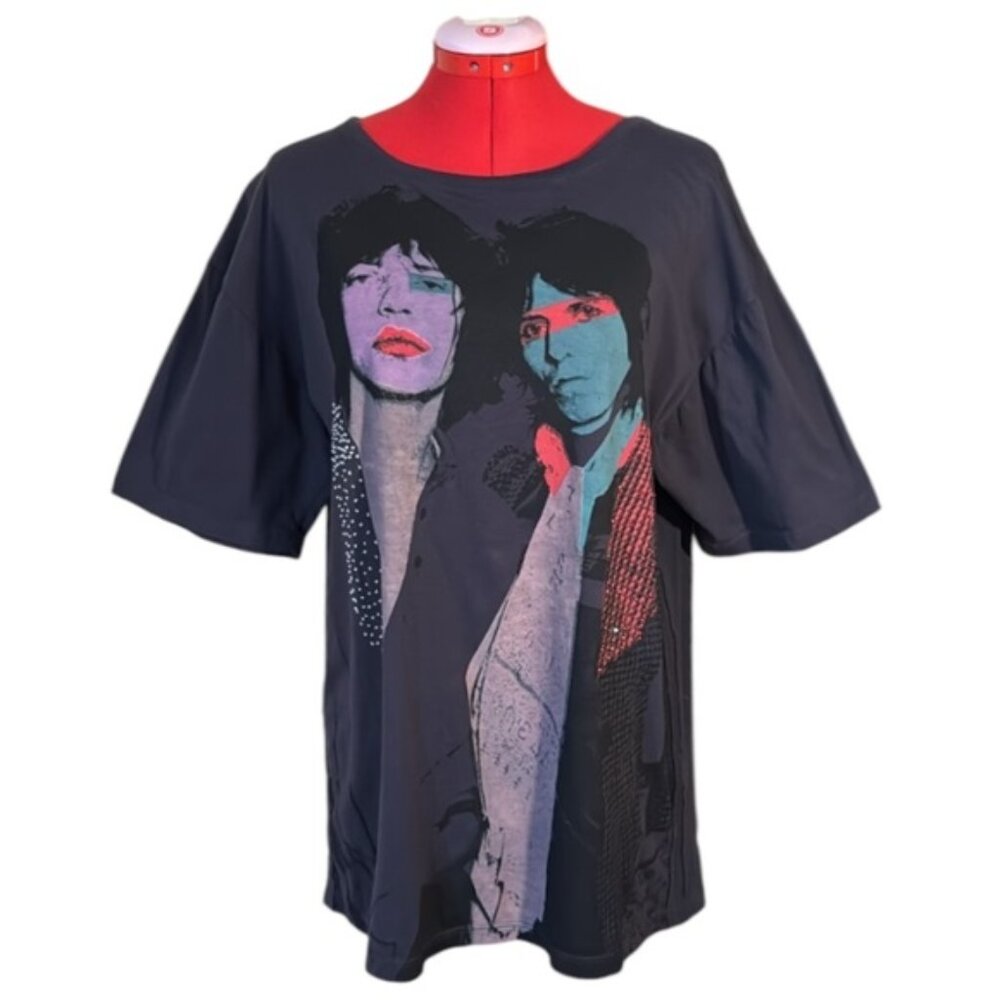 House of the Gods Rolling Stones Beaded and Jewelled Graphic Band T-Shirt